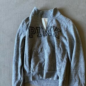 gray pink crew neck